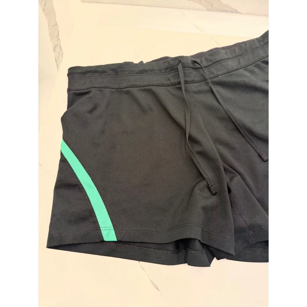 Nike Dri-FIT Womens Athletic Shorts Black Green Size Small Training - Picture 3 of 5